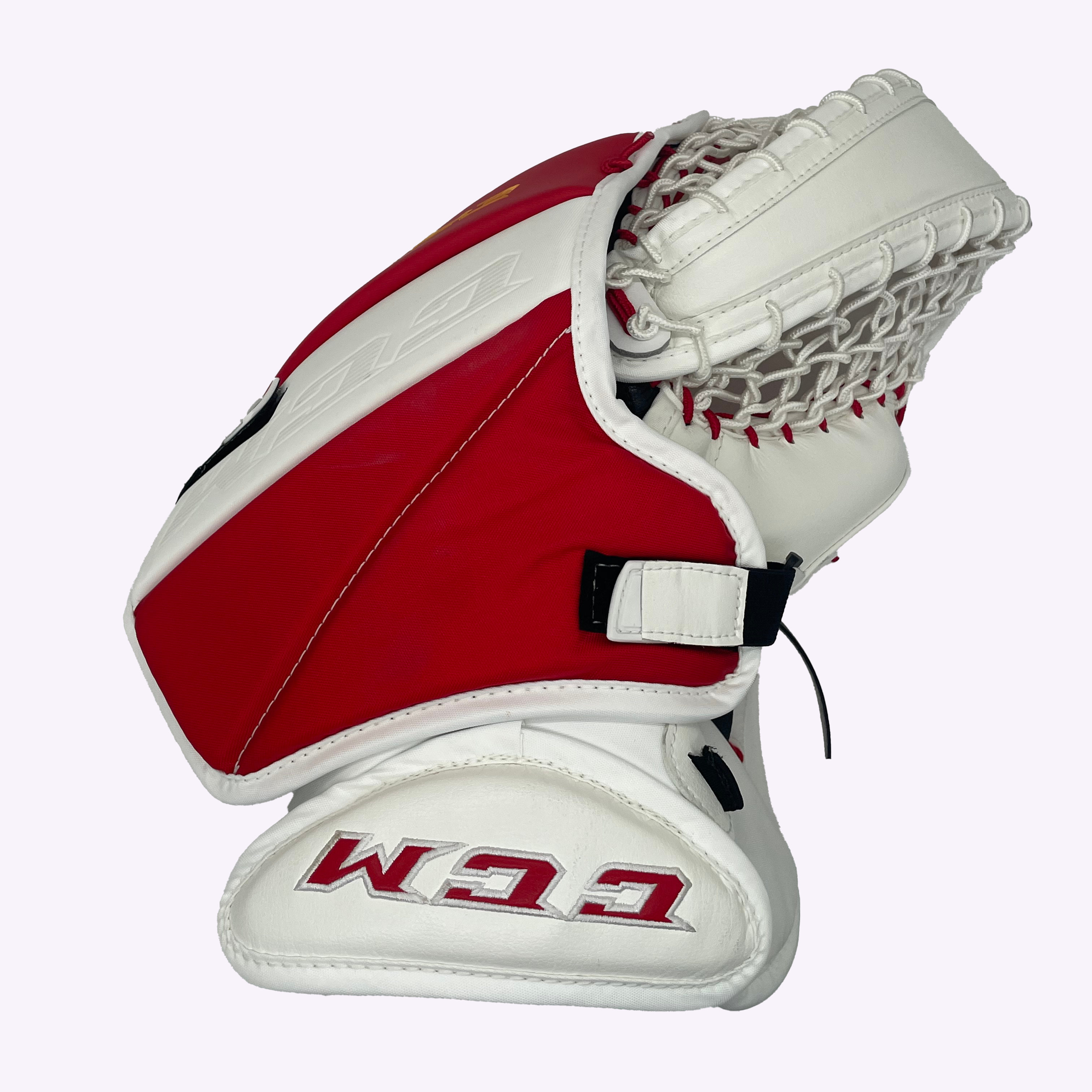 CCM Extreme Flex 5 - Gant de gardien de but professionnel de la LNH - Jacob Markstrom (blanc/rouge/jaune)